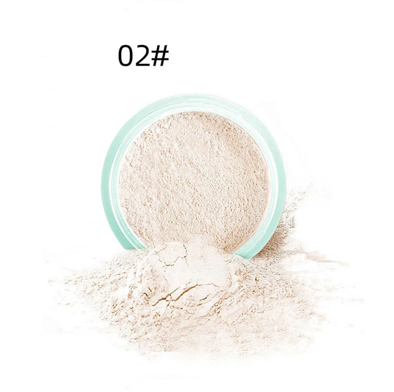 3 color facial loose powder, waterproof oil control honey powder, long-lasting makeup powder with powder puff